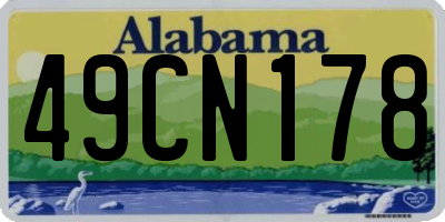 AL license plate 49CN178