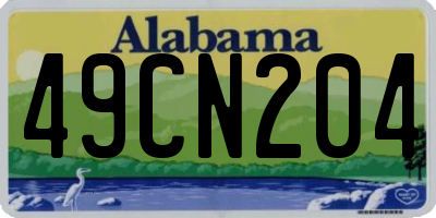 AL license plate 49CN204