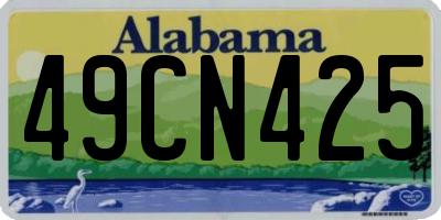 AL license plate 49CN425
