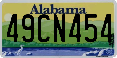 AL license plate 49CN454