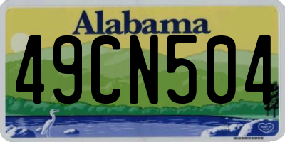 AL license plate 49CN504