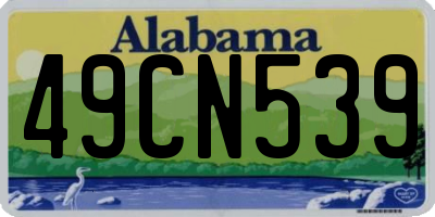 AL license plate 49CN539
