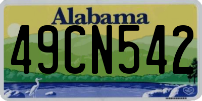 AL license plate 49CN542