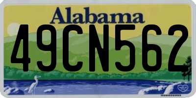 AL license plate 49CN562