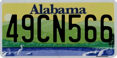 AL license plate 49CN566