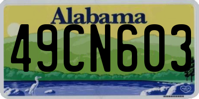 AL license plate 49CN603