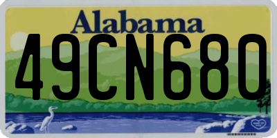 AL license plate 49CN680