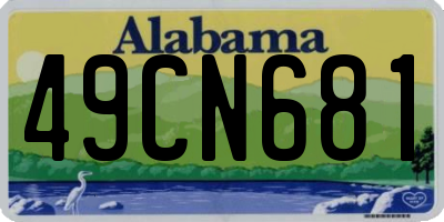 AL license plate 49CN681