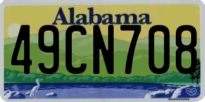 AL license plate 49CN708