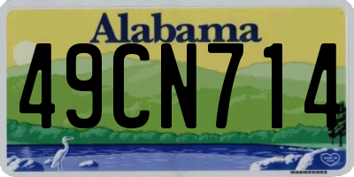 AL license plate 49CN714