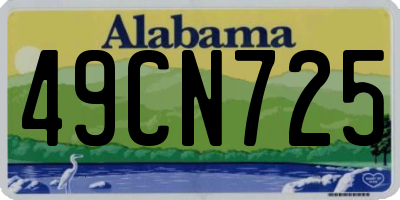 AL license plate 49CN725