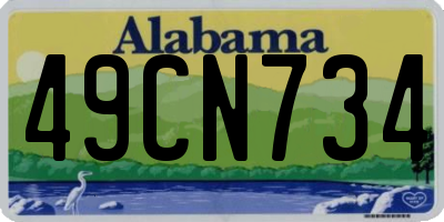 AL license plate 49CN734