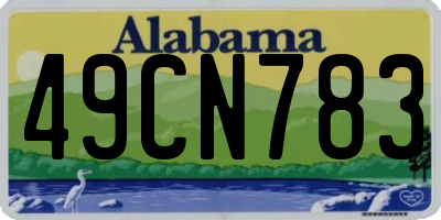 AL license plate 49CN783