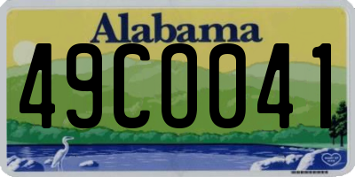 AL license plate 49CO041