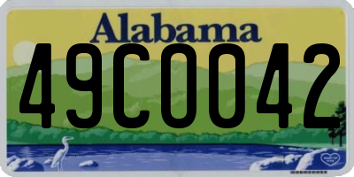 AL license plate 49CO042