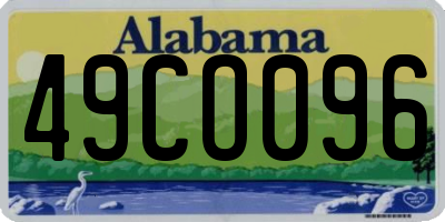 AL license plate 49CO096