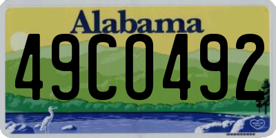 AL license plate 49CO492