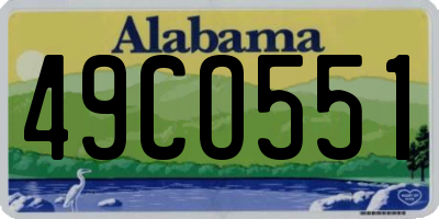 AL license plate 49CO551