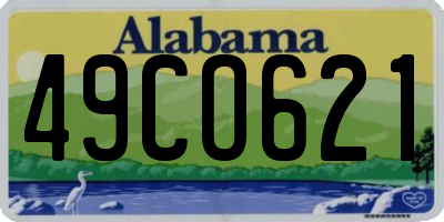 AL license plate 49CO621