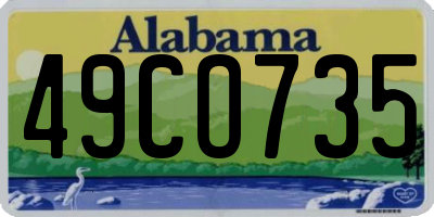 AL license plate 49CO735