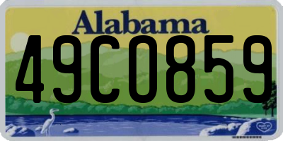 AL license plate 49CO859