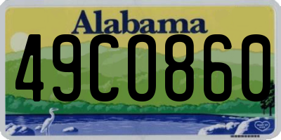 AL license plate 49CO860
