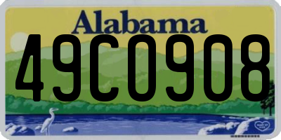 AL license plate 49CO908