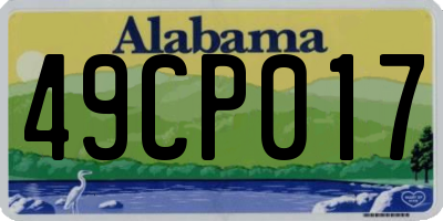 AL license plate 49CP017