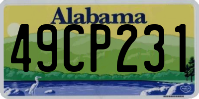 AL license plate 49CP231