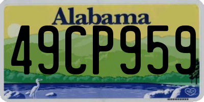 AL license plate 49CP959