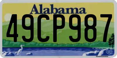 AL license plate 49CP987