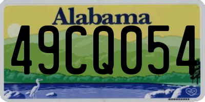 AL license plate 49CQ054