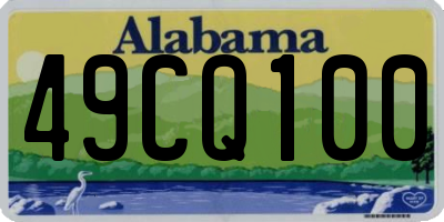 AL license plate 49CQ100