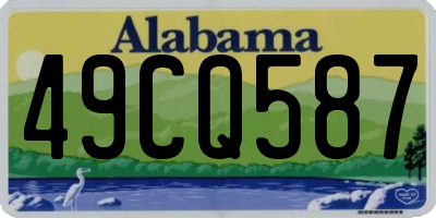 AL license plate 49CQ587