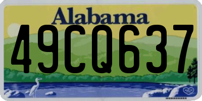 AL license plate 49CQ637