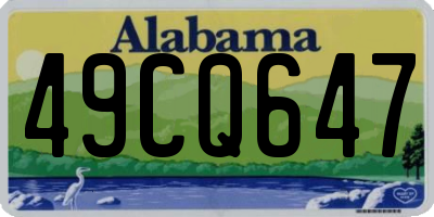 AL license plate 49CQ647