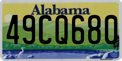 AL license plate 49CQ680
