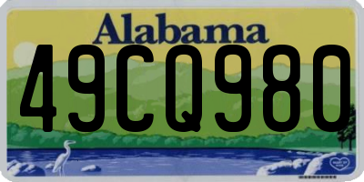 AL license plate 49CQ980