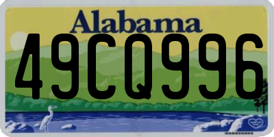AL license plate 49CQ996