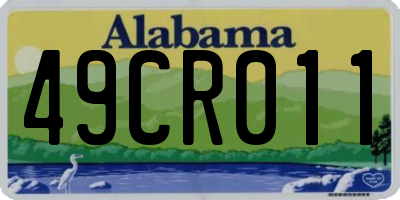 AL license plate 49CR011