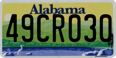 AL license plate 49CR030