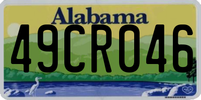 AL license plate 49CR046