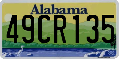 AL license plate 49CR135