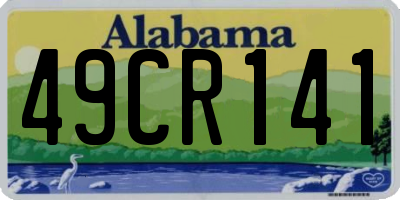 AL license plate 49CR141