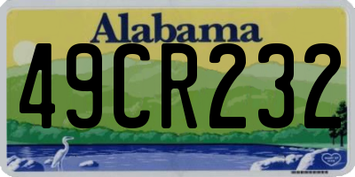 AL license plate 49CR232