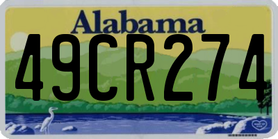 AL license plate 49CR274