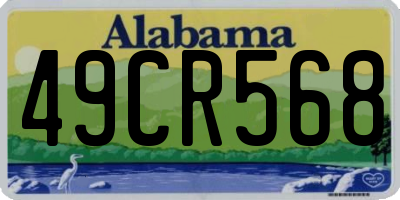 AL license plate 49CR568