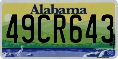 AL license plate 49CR643