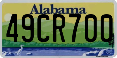 AL license plate 49CR700