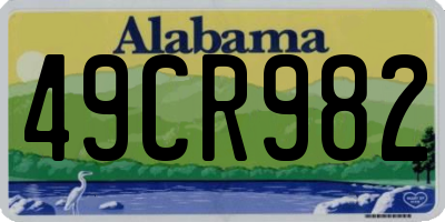 AL license plate 49CR982